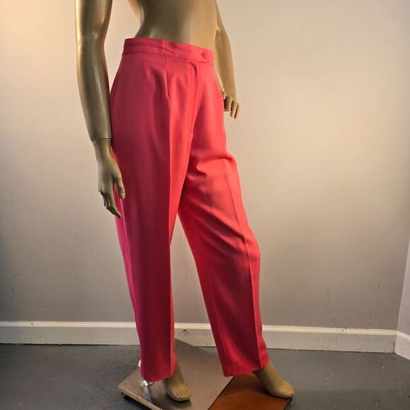 Mary McFadden Collection Dress Pants Womens Sz 8 Pink Vtg 90s Y2K High Waisted - Picture 3 of 12